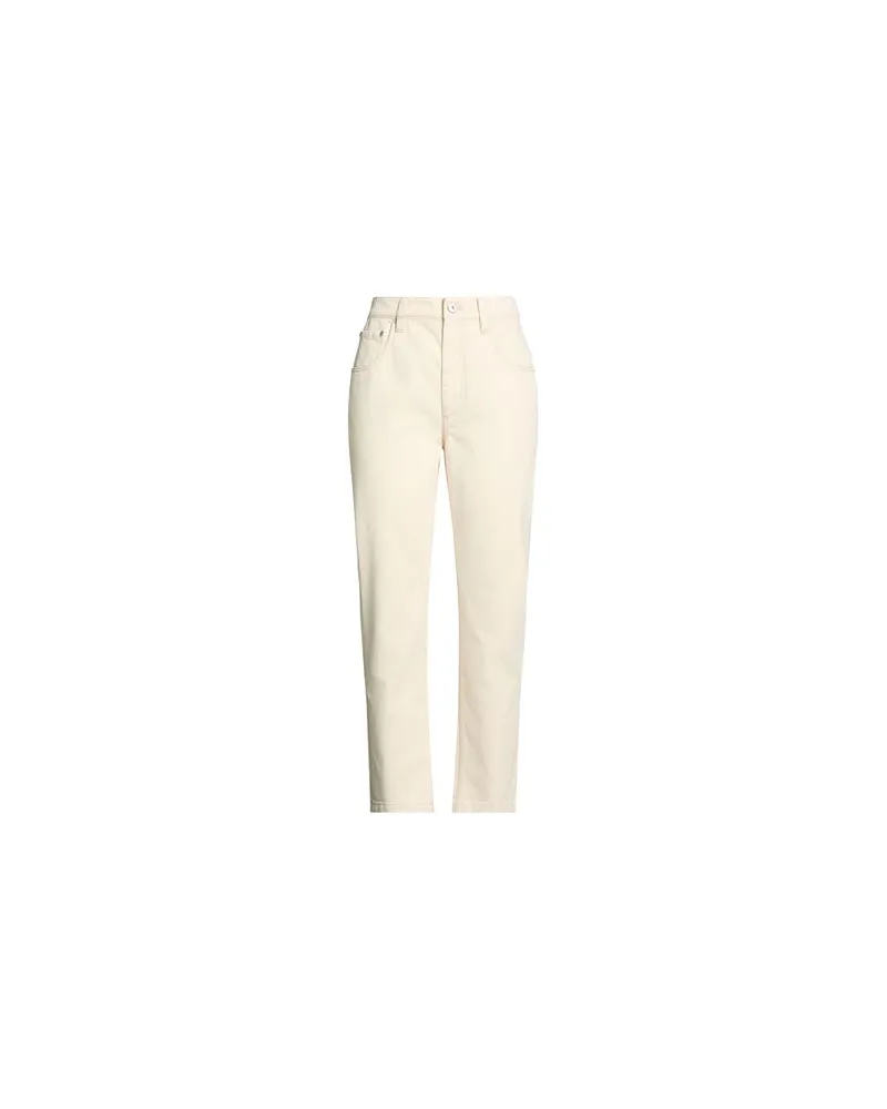 Brunello Cucinelli HOSEN & RÖCKE - Jeanshosenauf YOOX.COM Cremeweiß