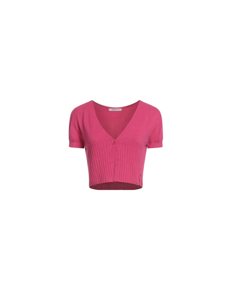HINNOMINATE STRICKWAREN - Strickjackenauf YOOX.COM Fuchsia
