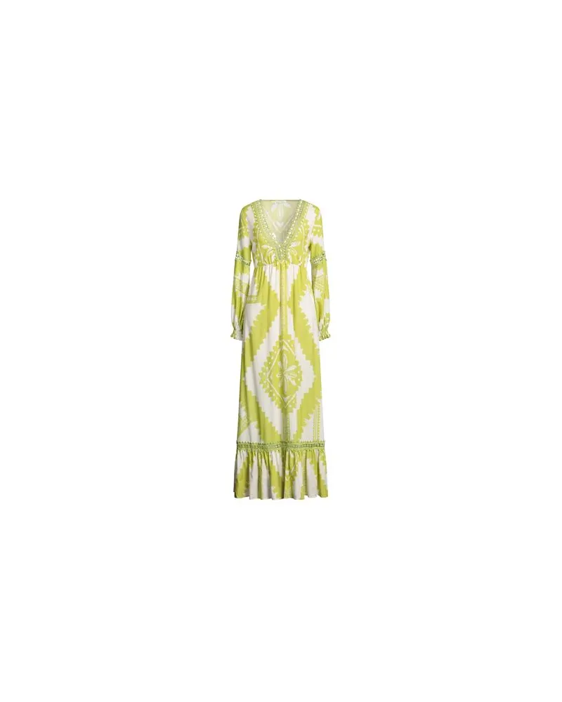 Raffaela D'Angelo KLEIDER - Maxi-Kleiderauf YOOX.COM Säuregrün