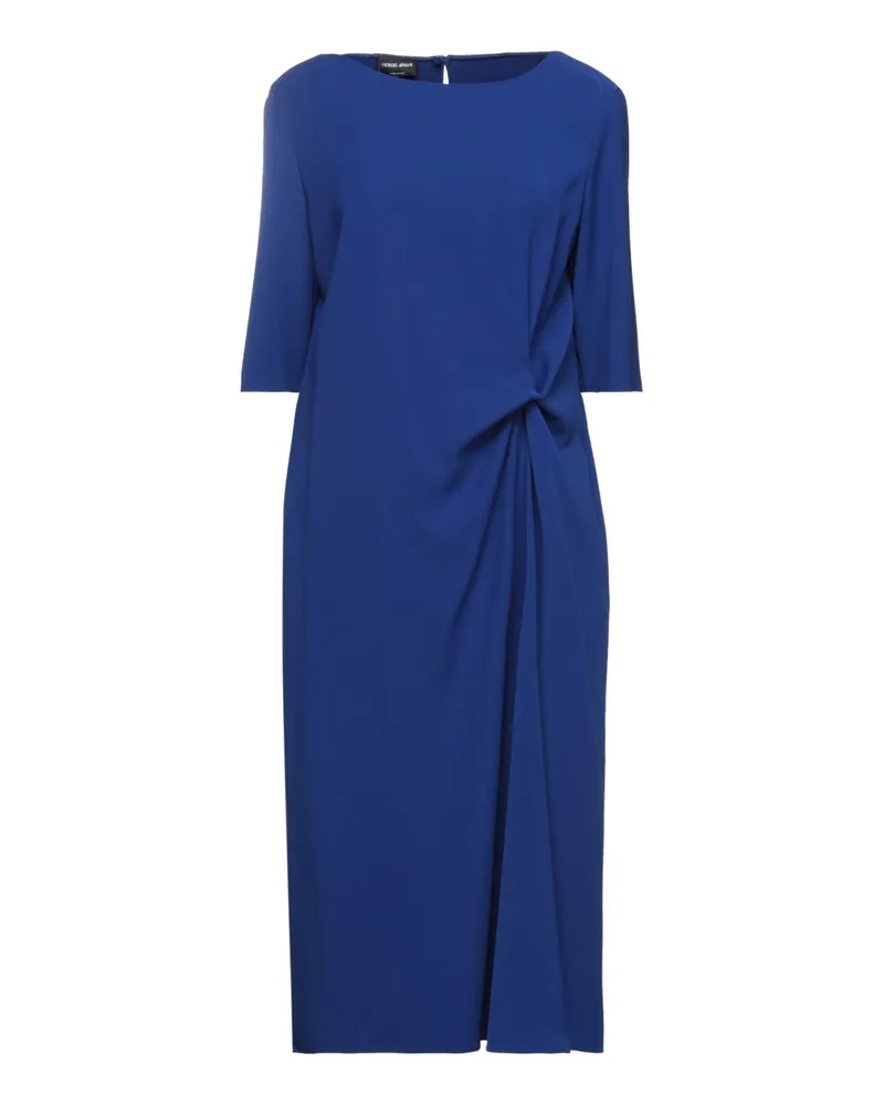 Giorgio Armani Midi-Kleid Königsblau