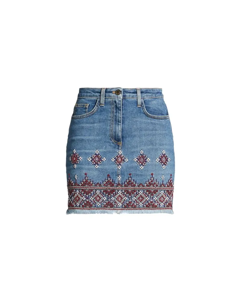 Elisabetta Franchi HOSEN & RÖCKE - Jeansröckeauf YOOX.COM Blau