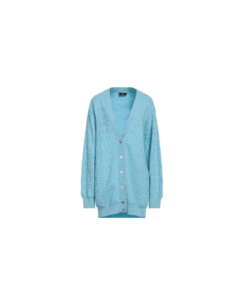 Versace DUA LIPA X  - STRICKWAREN - Strickjackenauf YOOX.COM Himmelblau