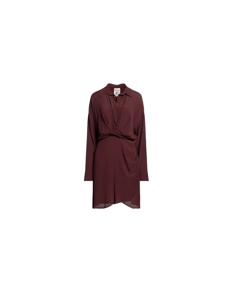 Semicouture KLEIDER - Mini-Kleiderauf YOOX.COM Schokobraun