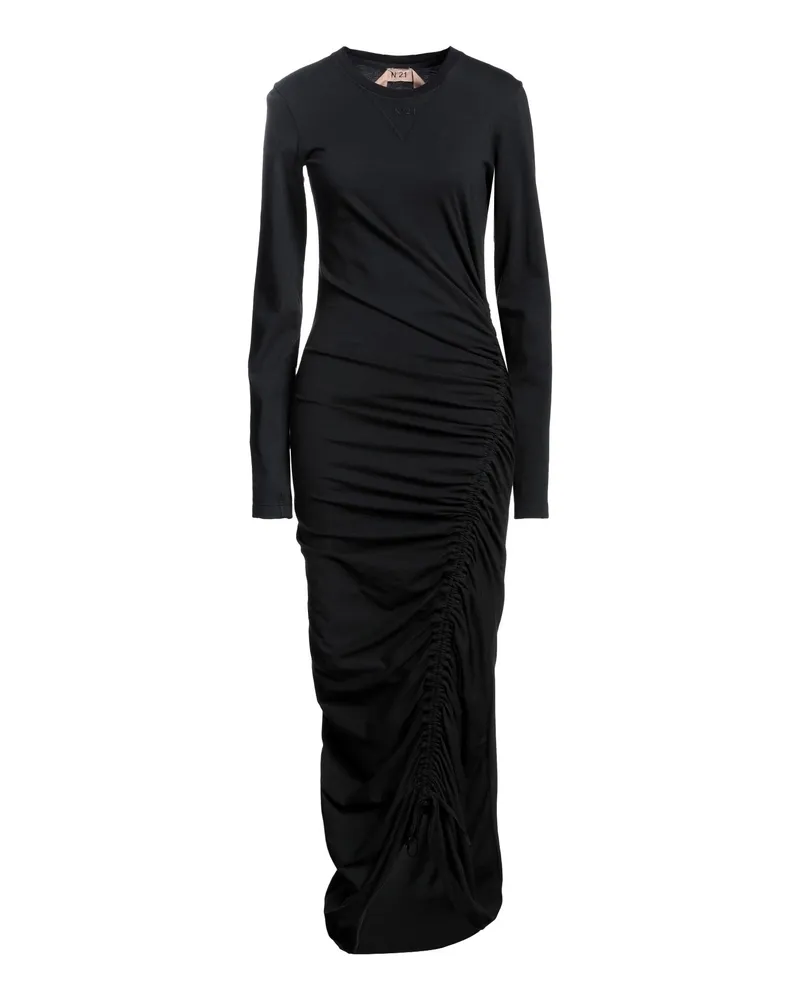 N° 21 Midi-Kleid Schwarz