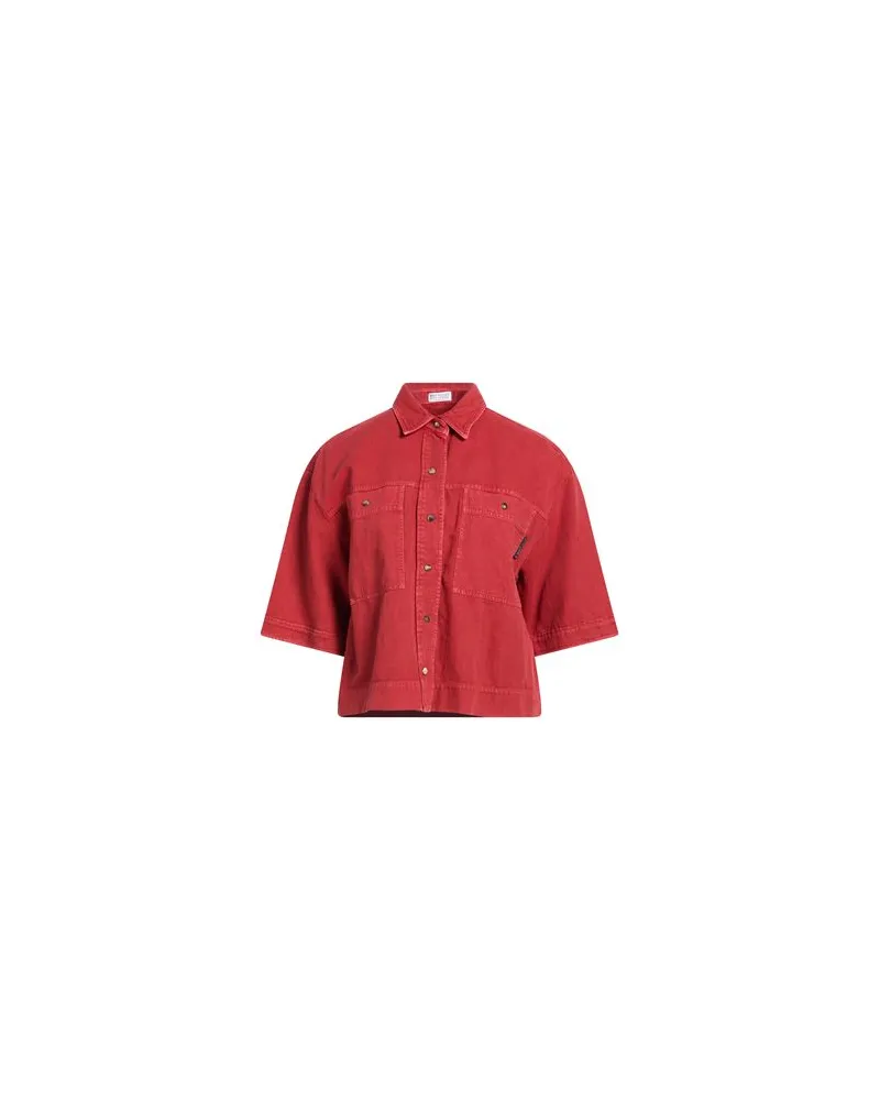 Brunello Cucinelli TOPS - Hemdenauf YOOX.COM Rostrot