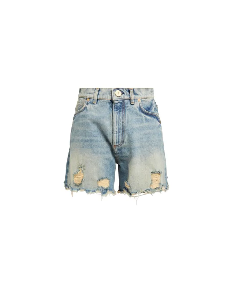 Balmain HOSEN & RÖCKE - Jeansshortsauf YOOX.COM Blau