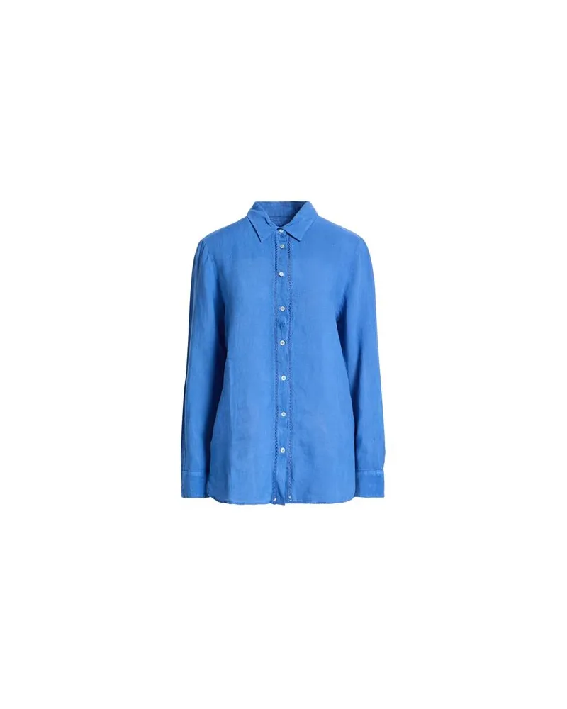 120% Lino TOPS - Hemdenauf YOOX.COM Blau