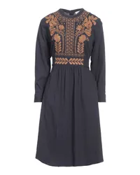 Antik Batik Midi-Kleid Nachtblau