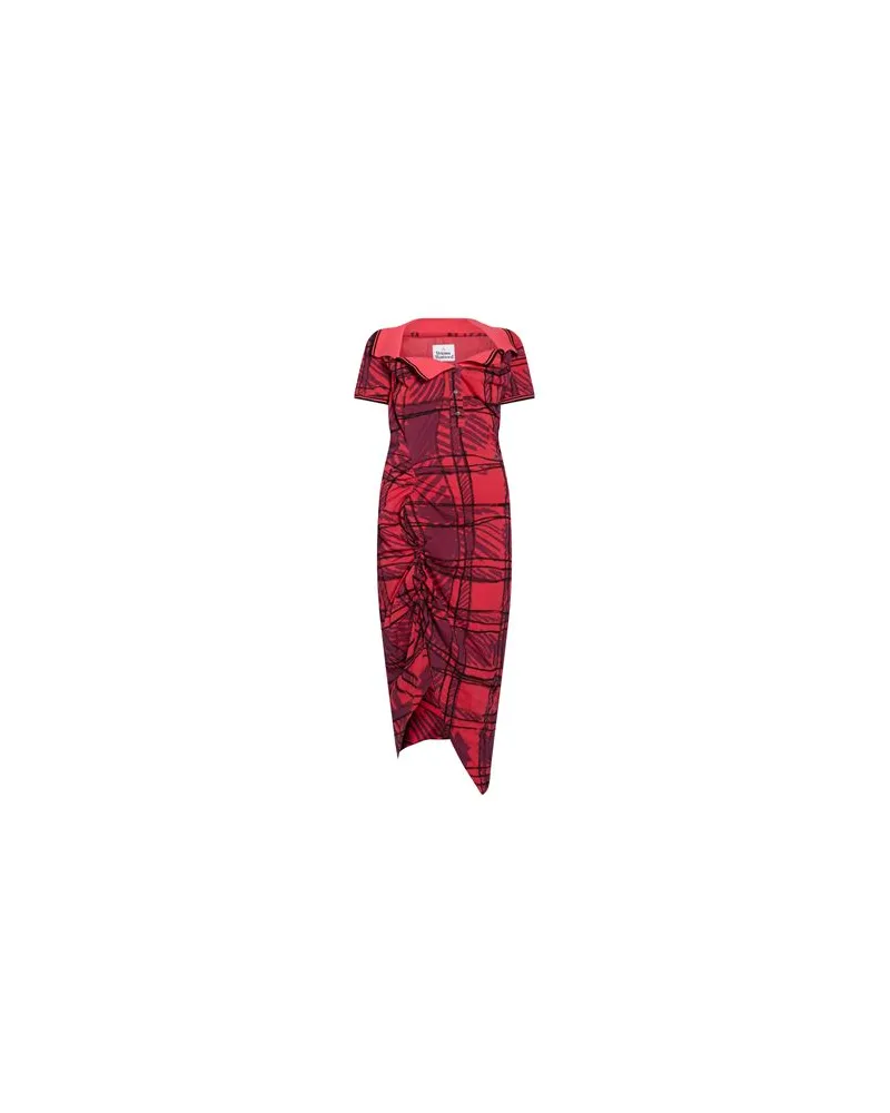 Vivienne Westwood LONG MONDAY PULLING DRESS - KLEIDER - Midi-Kleiderauf YOOX.COM Fuchsia