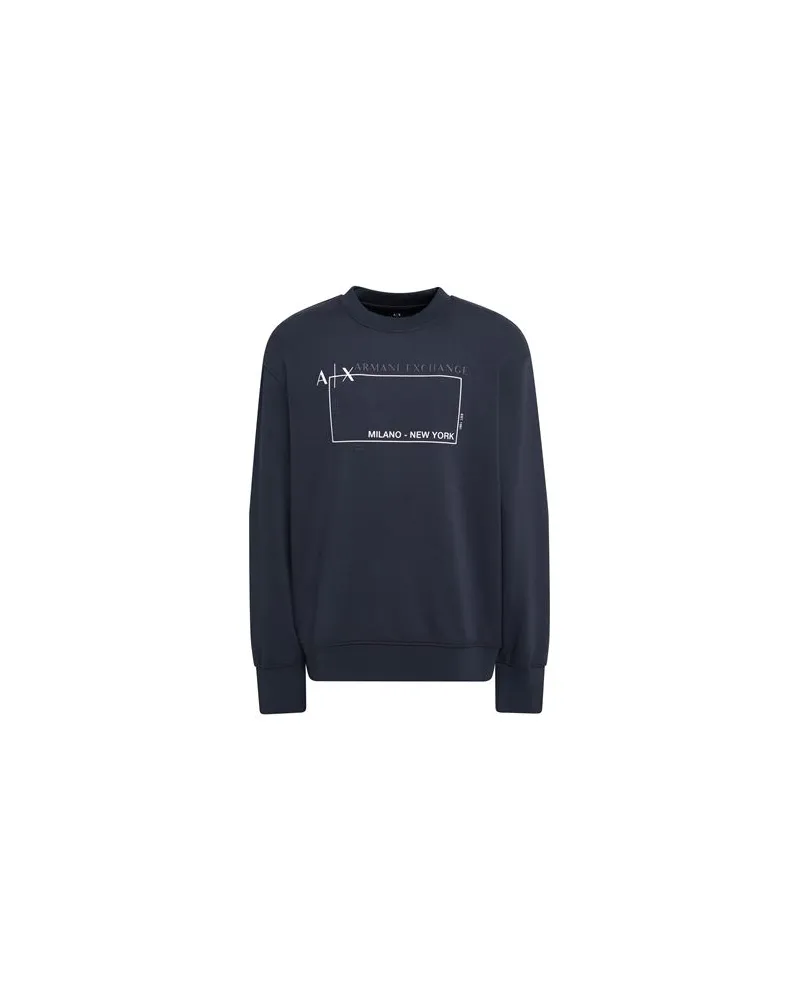 Armani Exchange TOPS - Sweatshirtsauf YOOX.COM Marineblau