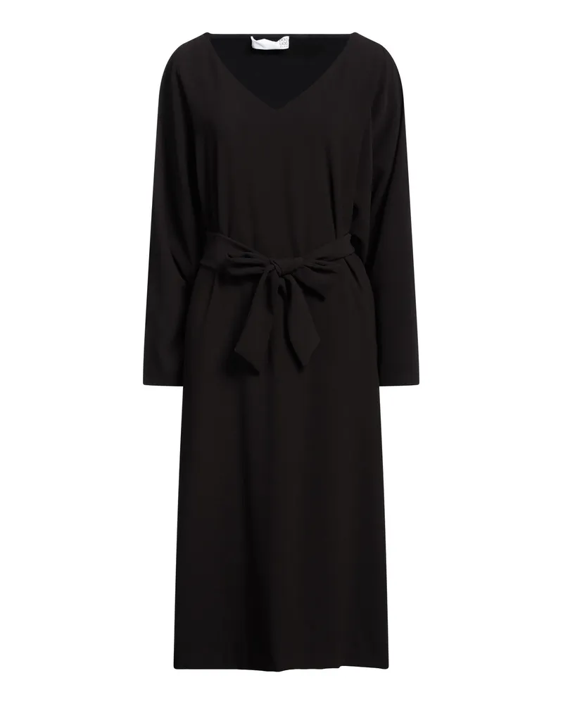 DOUUOD Midi-Kleid Schwarz