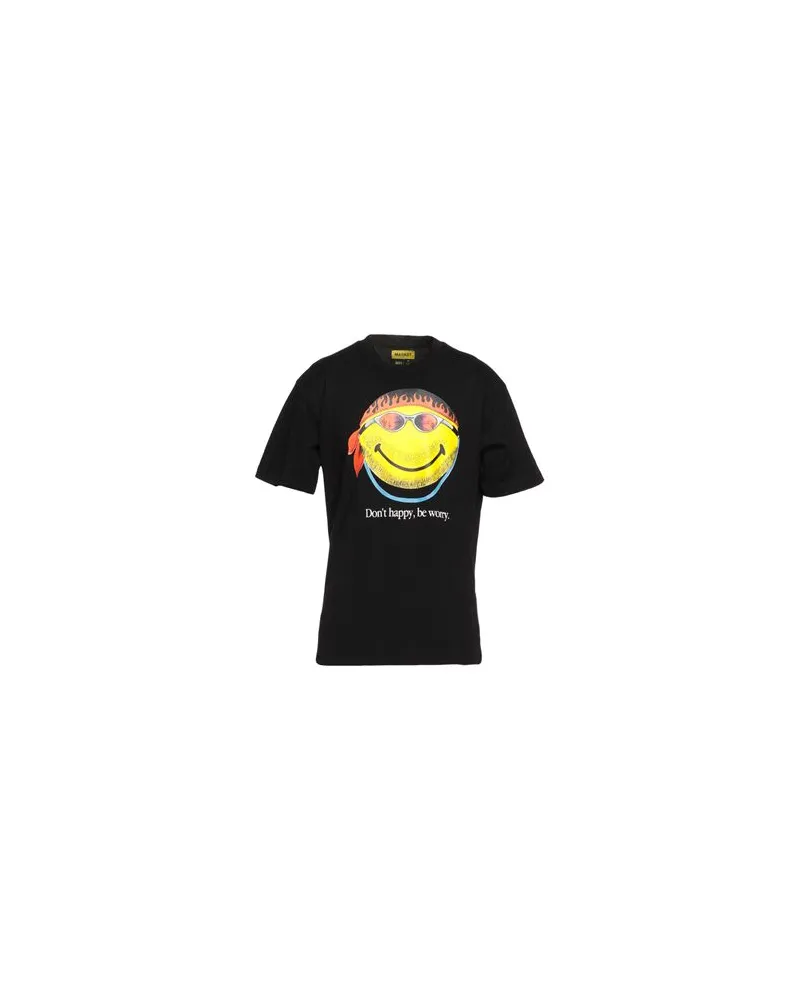 Market SMILEY DON'T HAPPY, BE WORRY T-SHIRT - TOPS - T-shirtsauf YOOX.COM Schwarz