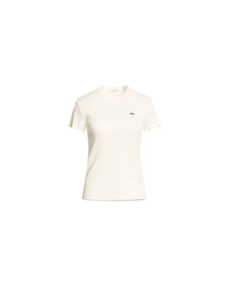Lacoste TOPS - T-shirtsauf YOOX.COM Elfenbein