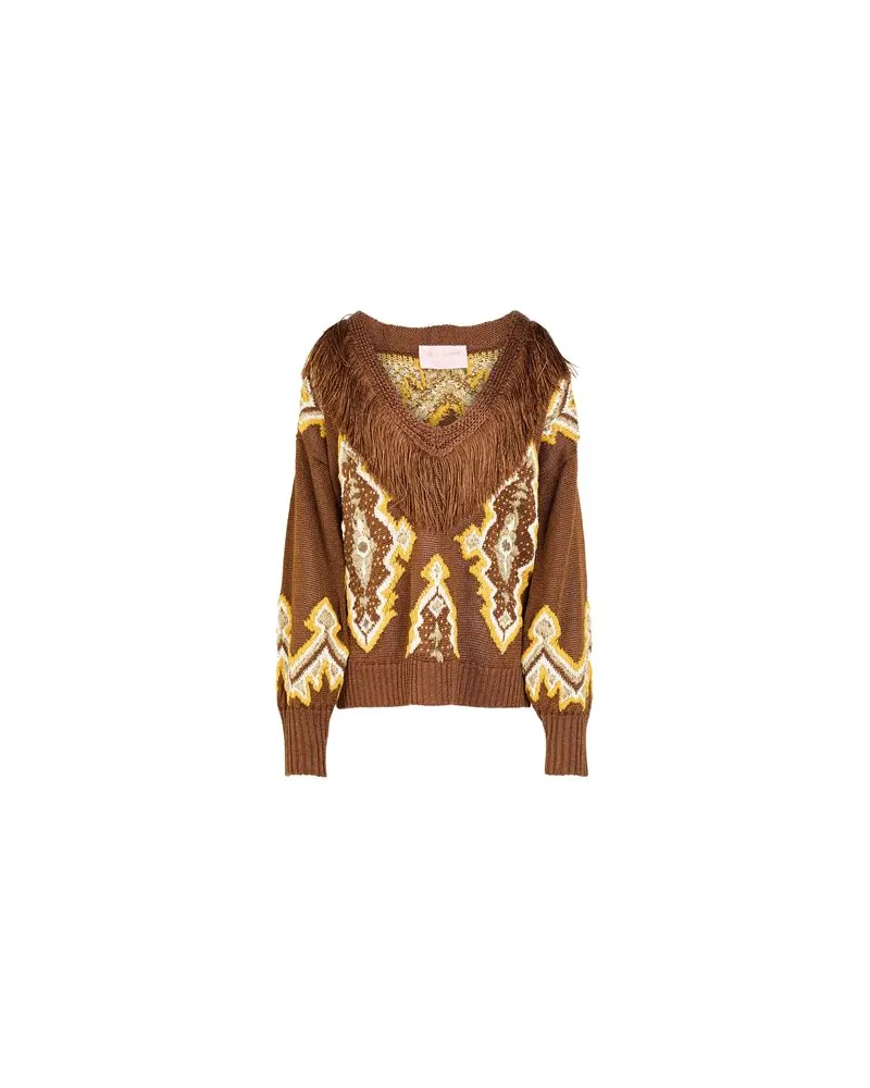 Luisa Spagnoli STRICKWAREN - Pulloverauf YOOX.COM Braun
