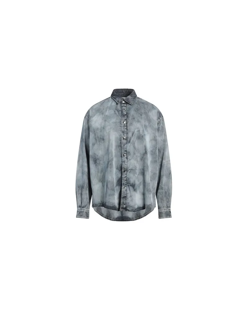 Laneus TOPS - Jeanshemdenauf YOOX.COM Blau