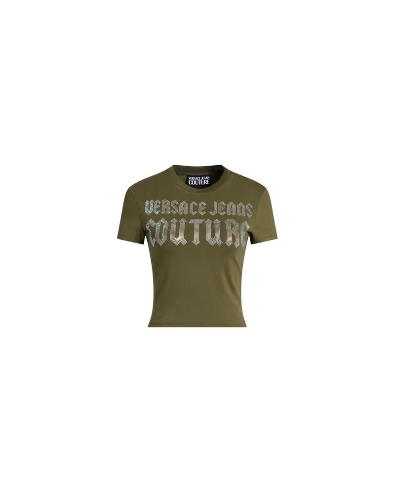 Versace Jeans TOPS - T-shirtsauf YOOX.COM Militärgrün