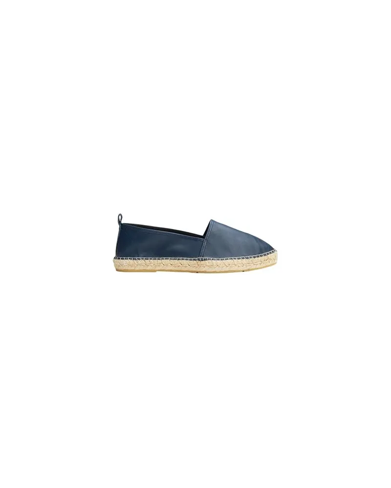 8 by Yoox LEATHER ROUND TOE ESPADRILLES   - SCHUHE - Espadrillesauf YOOX.COM Nachtblau