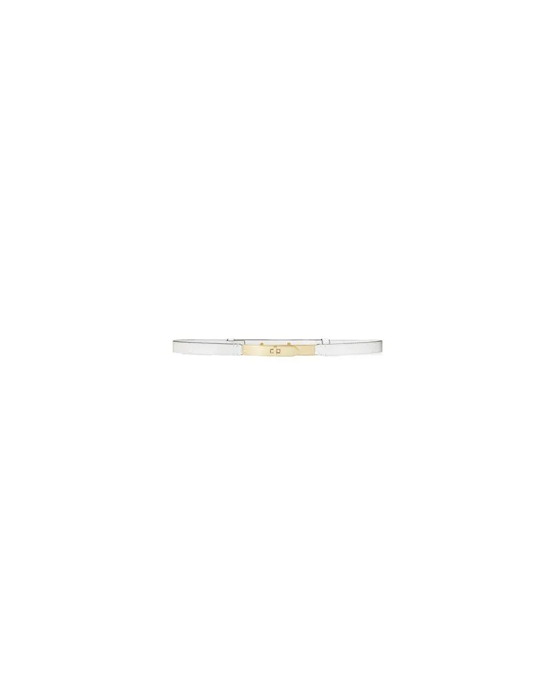 Ralph Lauren TURN-LOCK SKINNY LEATHER BELT  - Kleinlederwaren - Gürtelauf YOOX.COM Weiß