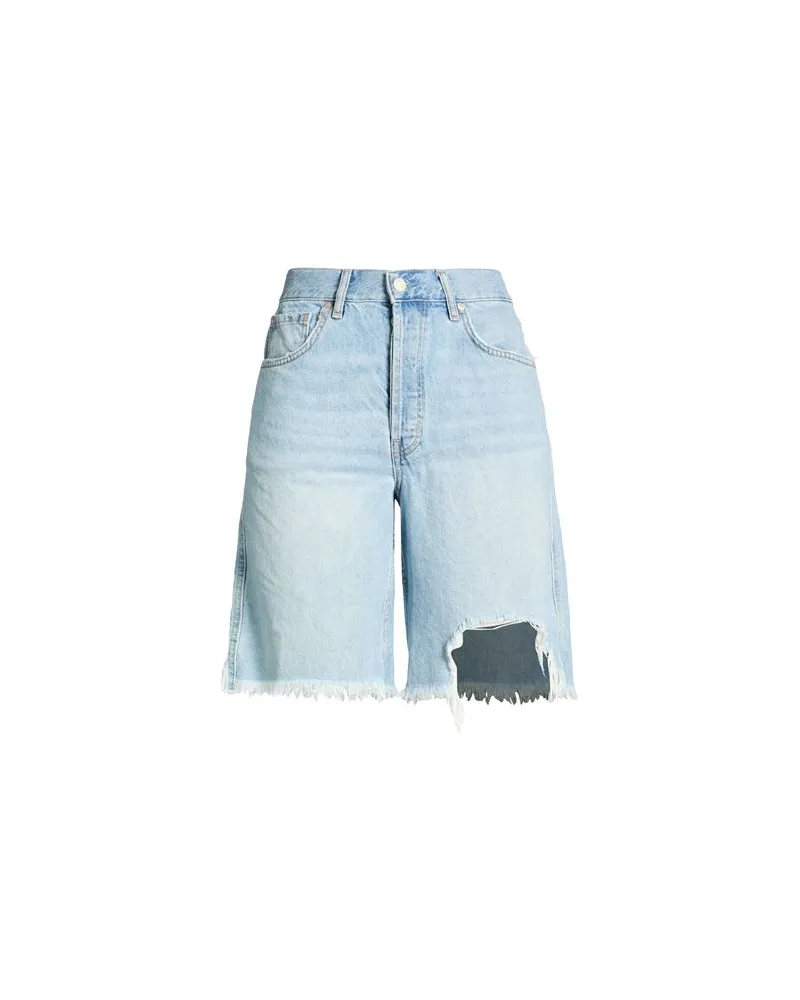 Free People HOSEN & RÖCKE - Jeansshortsauf YOOX.COM Blau