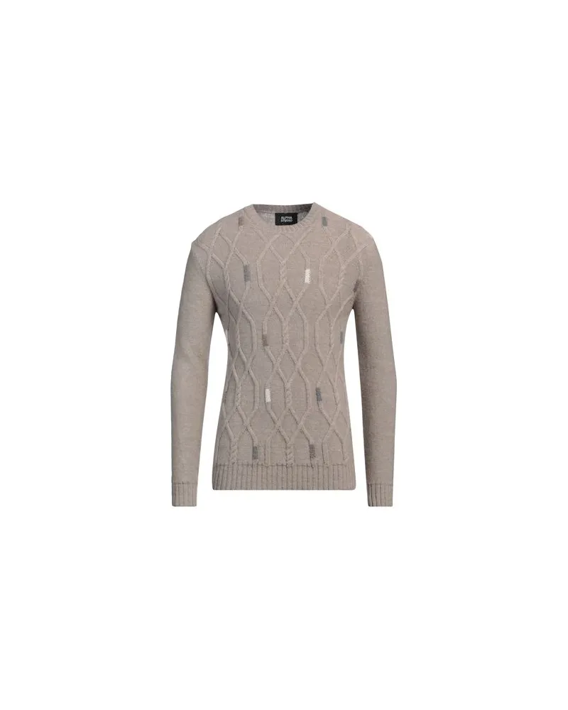 Alpha Studio STRICKWAREN - Pulloverauf YOOX.COM Beige