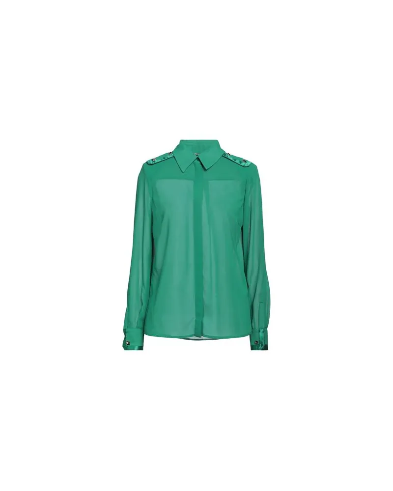 Elisabetta Franchi TOPS - Hemdenauf YOOX.COM Smaragdgrün