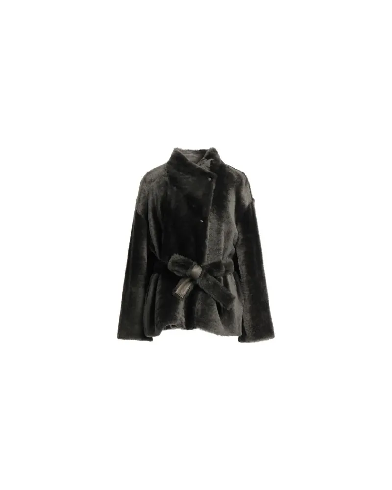 Yves Salomon JACKEN & MÄNTEL - Shearling- & Kunstfellauf YOOX.COM Militärgrün