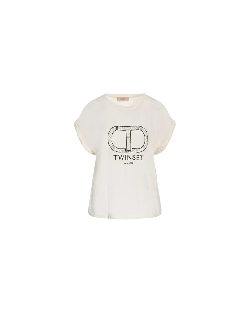 Twin-Set TOPS - T-shirtsauf YOOX.COM Elfenbein