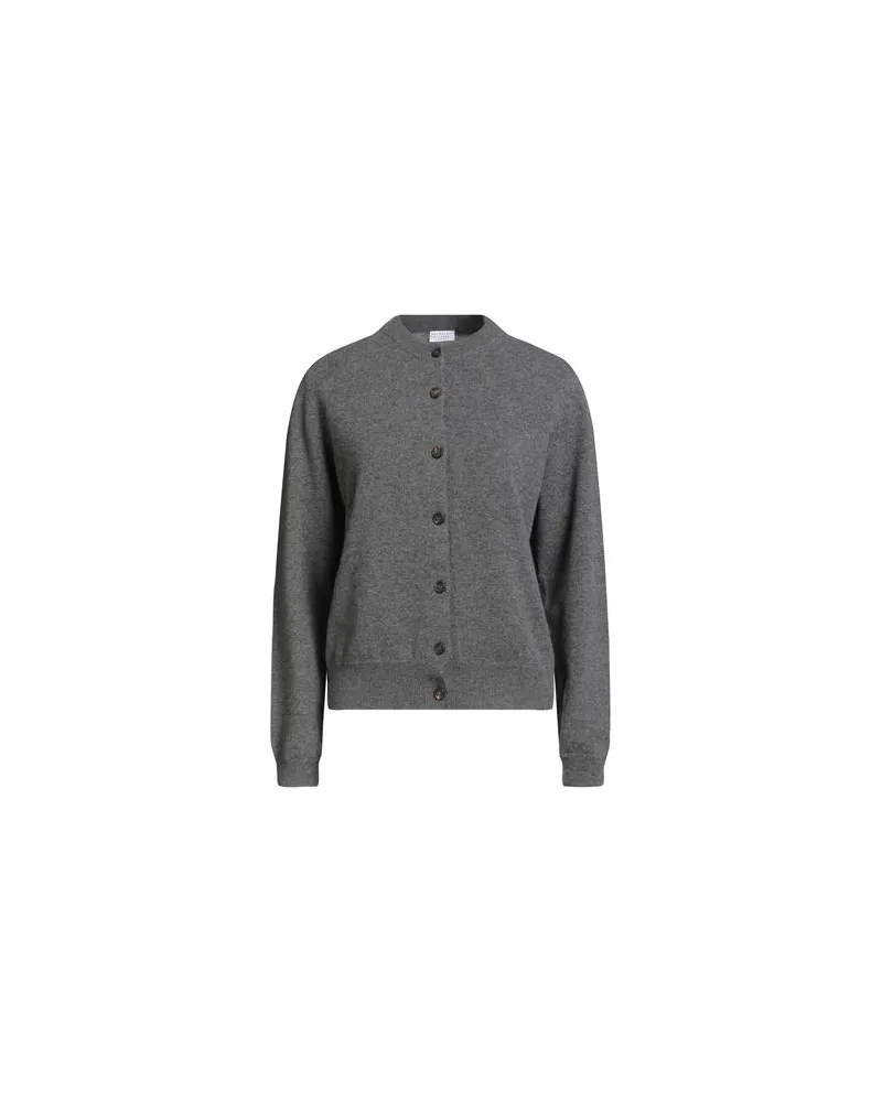 Brunello Cucinelli CASHMERE - STRICKWAREN - Strickjackenauf YOOX.COM Grau