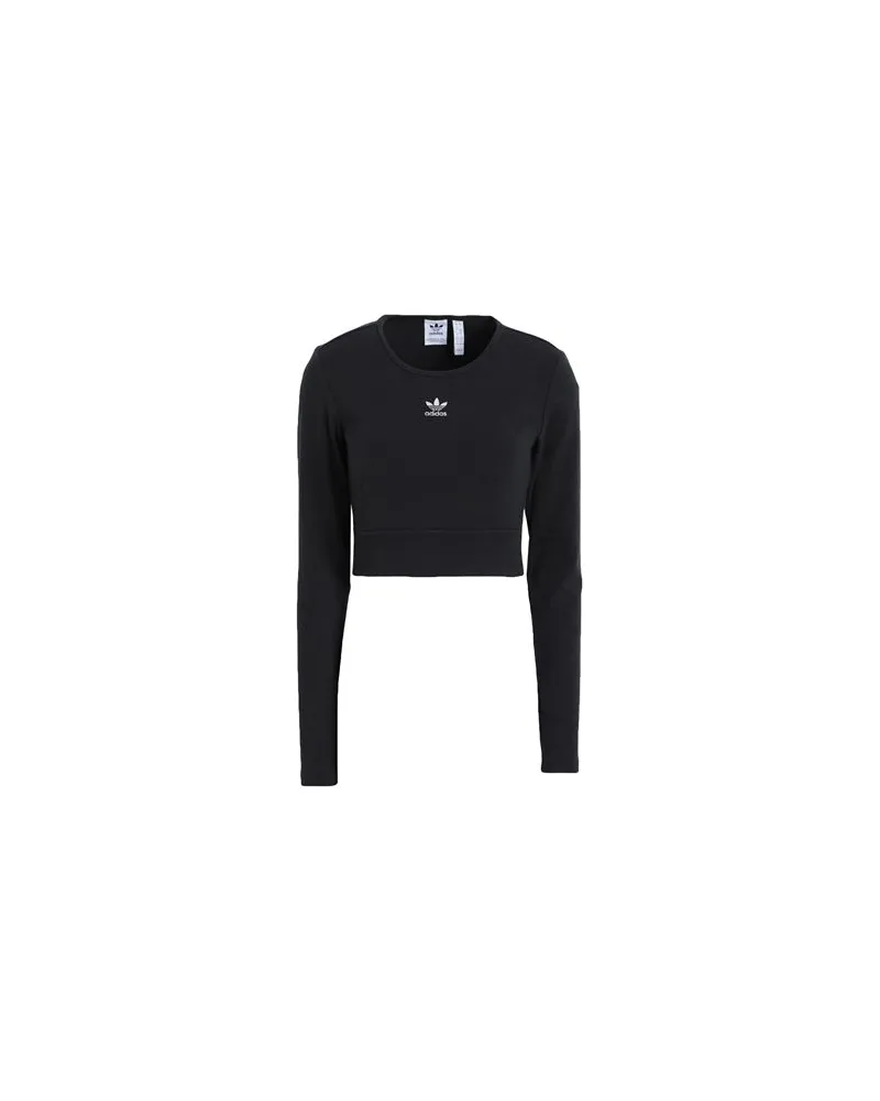 adidas RIB LS TEE  - TOPS - T-shirtsauf YOOX.COM Schwarz