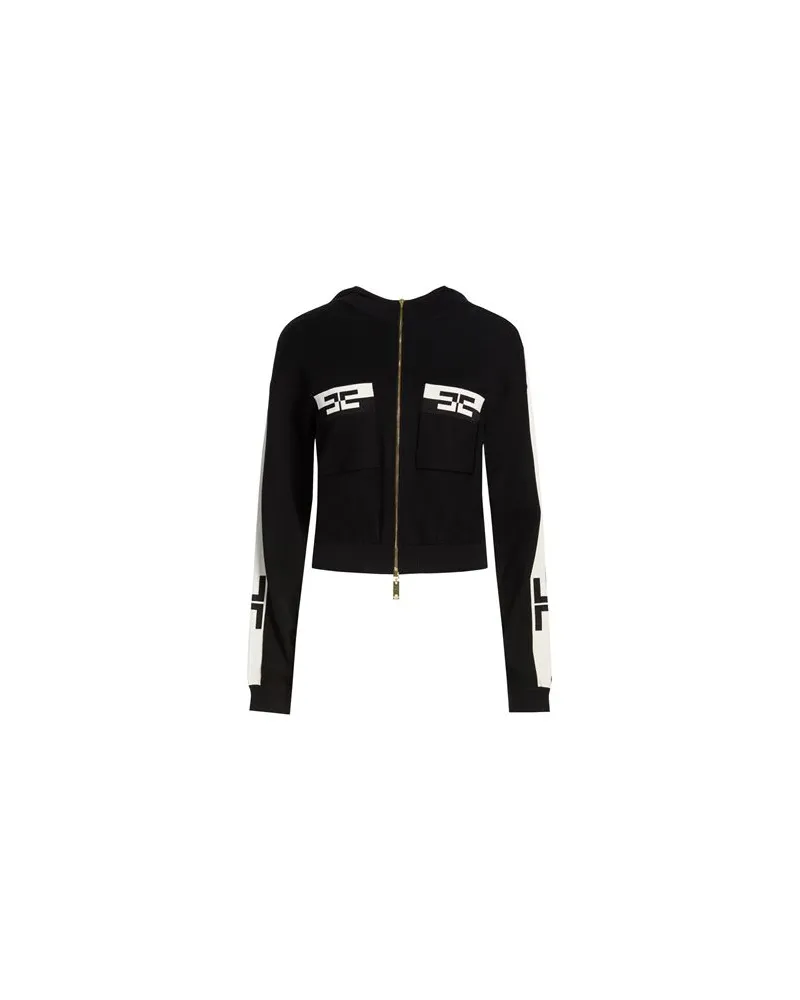 Elisabetta Franchi STRICKWAREN - Strickjackenauf YOOX.COM Schwarz