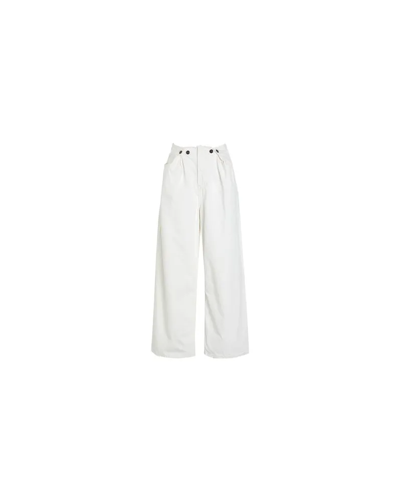 Topshop HOSEN & RÖCKE - Jeanshosenauf YOOX.COM Elfenbein