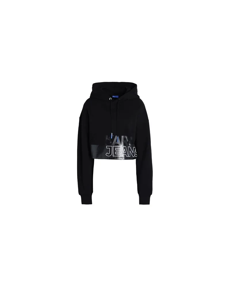 Karl Lagerfeld KLJ CROPPED BIG LOGO HOODIE  - TOPS - Sweatshirtsauf YOOX.COM Schwarz
