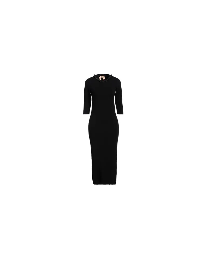 N° 21 KLEIDER - Midi-Kleiderauf YOOX.COM Schwarz