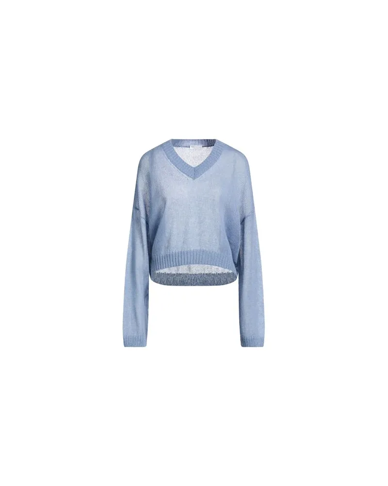 Brunello Cucinelli STRICKWAREN - Pulloverauf YOOX.COM Taubenblau