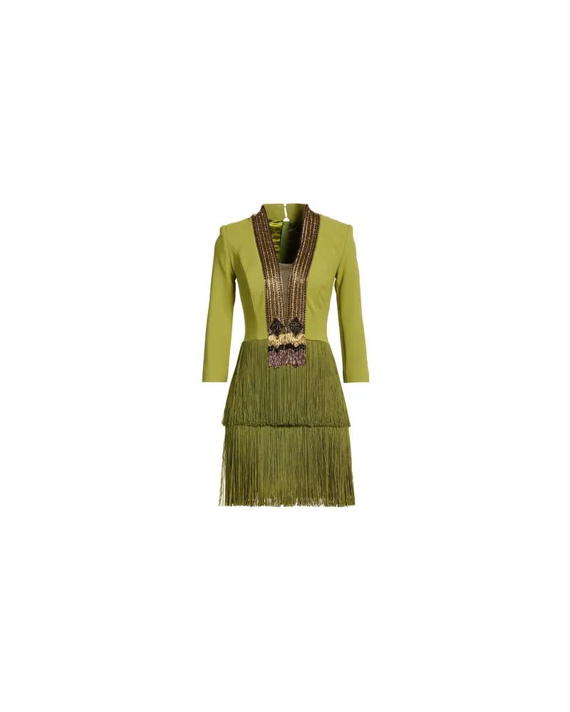 Elisabetta Franchi KLEIDER - Mini-Kleiderauf YOOX.COM Limettengrün
