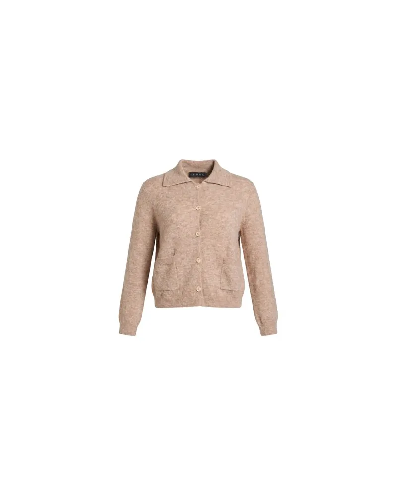 Icona By Kaos STRICKWAREN - Strickjackenauf YOOX.COM Beige