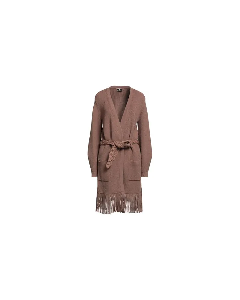 Elisabetta Franchi STRICKWAREN - Strickjackenauf YOOX.COM Kamel