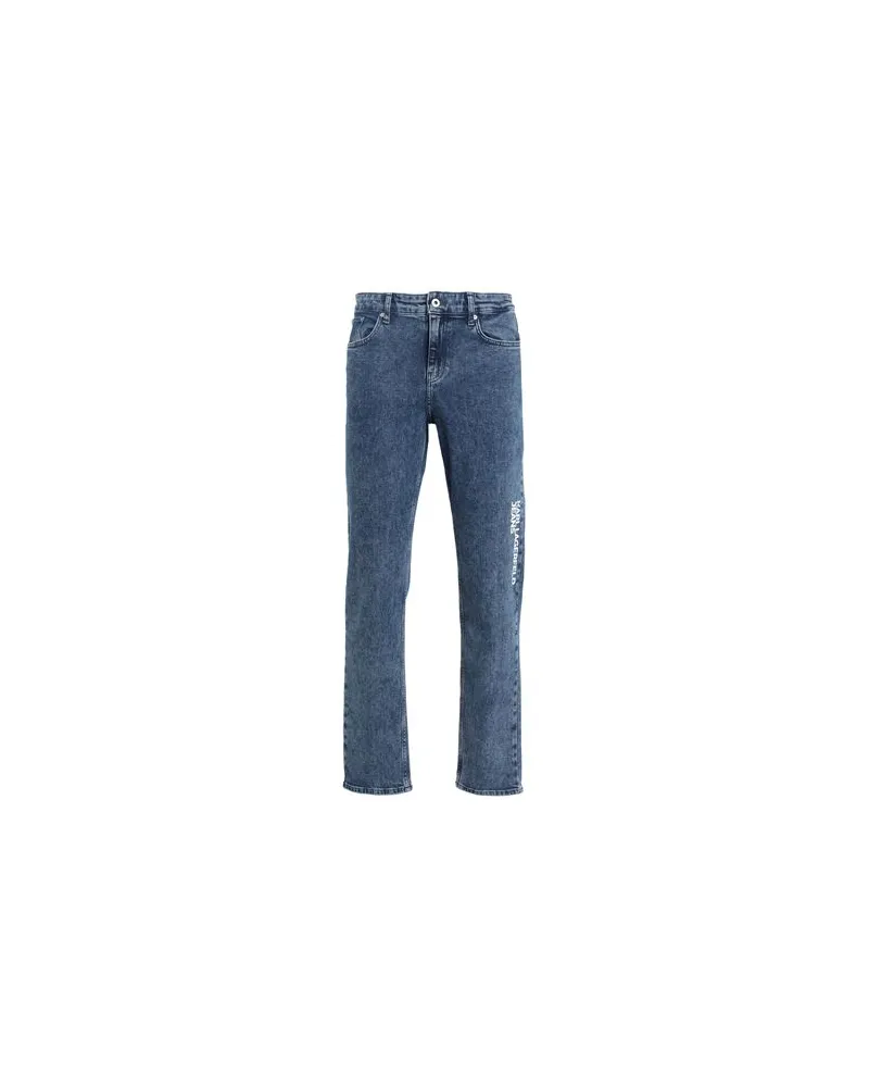 Karl Lagerfeld KLJ SLIM LOGO DENIM  - HOSEN & RÖCKE - Jeanshosenauf YOOX.COM Blau