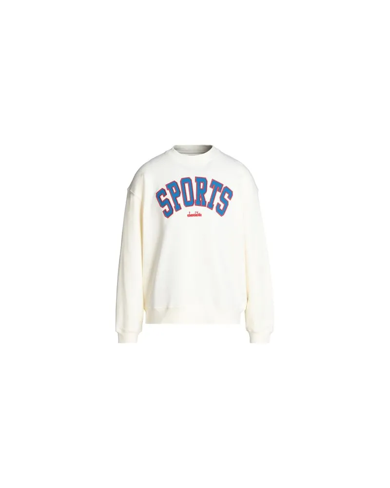 Diadora SWEATSHIRT CREW LEGACY  - TOPS - Sweatshirtsauf YOOX.COM Elfenbein