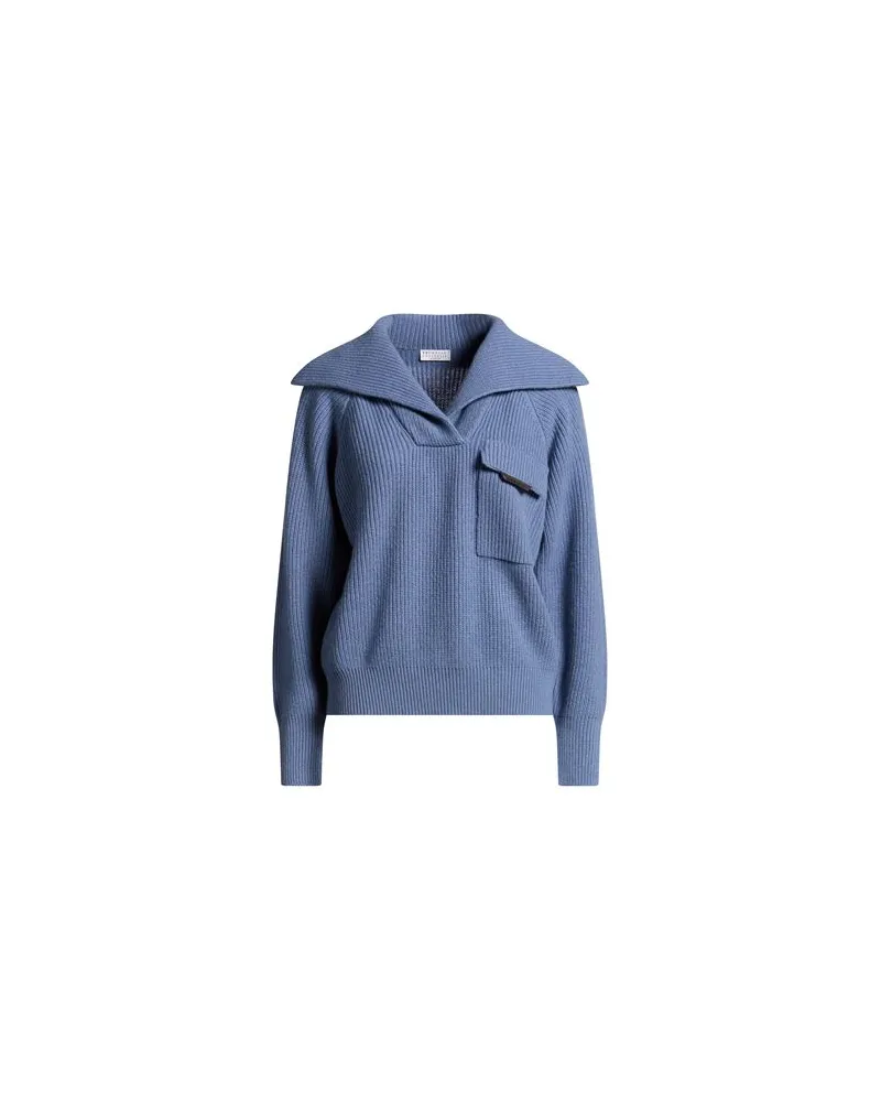Brunello Cucinelli STRICKWAREN - Pulloverauf YOOX.COM Hellblau