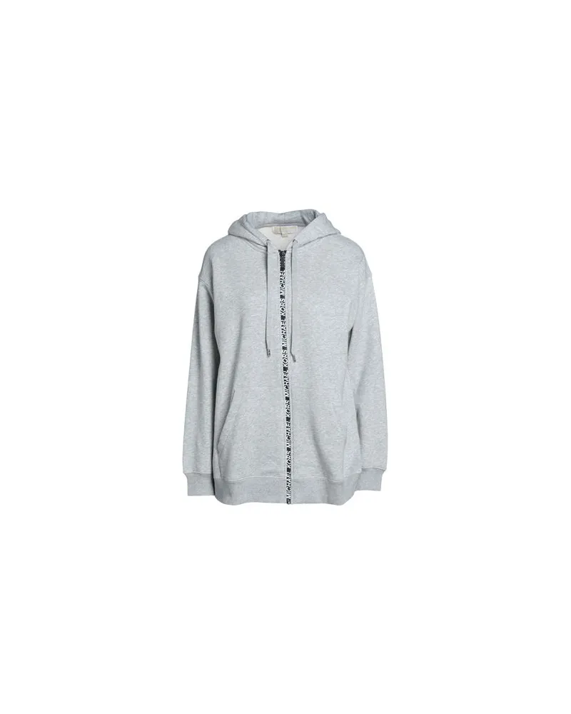 Michael Kors MKGO CLASSIC LOGO ZIP UP   - TOPS - Sweatshirtsauf YOOX.COM Hellgrau