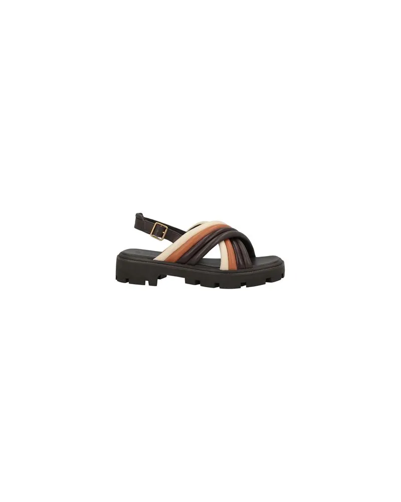 Tory Burch SCHUHE - Sandalenauf YOOX.COM Dunkelbraun