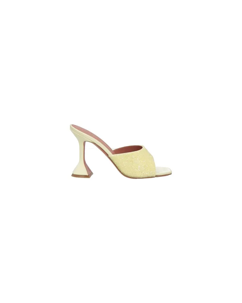 Amina Muaddi SCHUHE - Sandalenauf YOOX.COM Pastellgelb