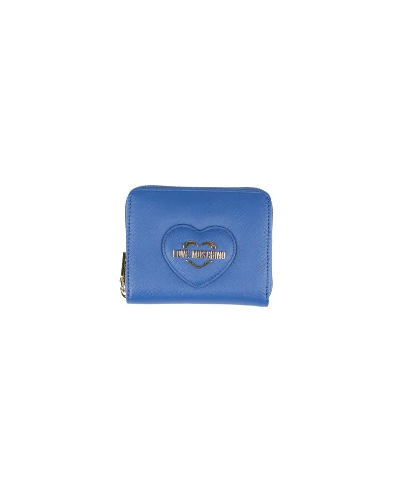 Moschino Kleinlederwaren - Brieftaschenauf YOOX.COM Blau