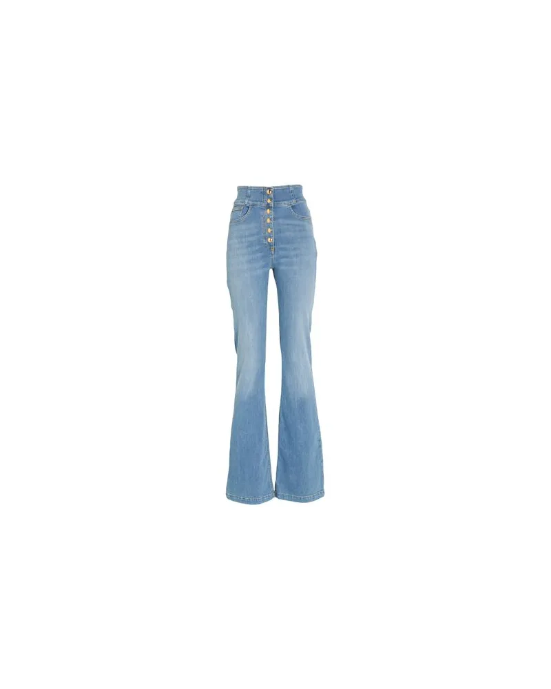 Elisabetta Franchi HOSEN & RÖCKE - Jeanshosenauf YOOX.COM Blau