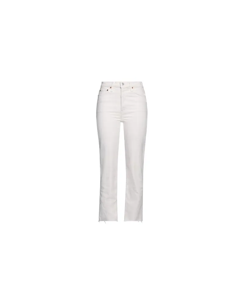 RE/DONE HOSEN & RÖCKE - Jeanshosenauf YOOX.COM Cremeweiß