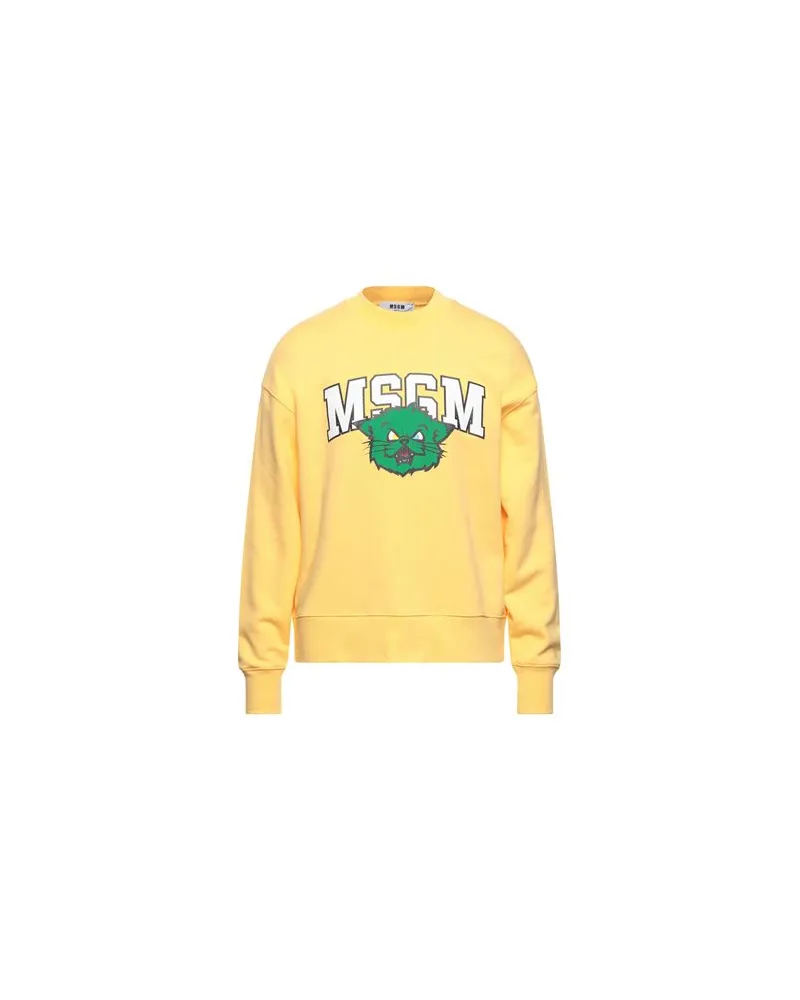 MSGM TOPS - Sweatshirtsauf YOOX.COM Pastellgelb