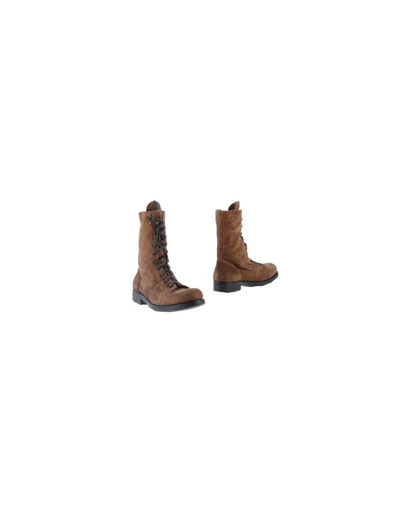 O.X.S. SCHUHE - Stiefelettenauf YOOX.COM Braun