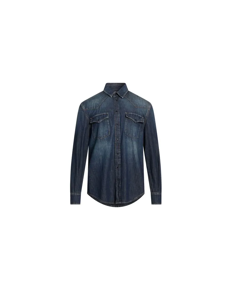 Dondup TOPS - Jeanshemdenauf YOOX.COM Blau