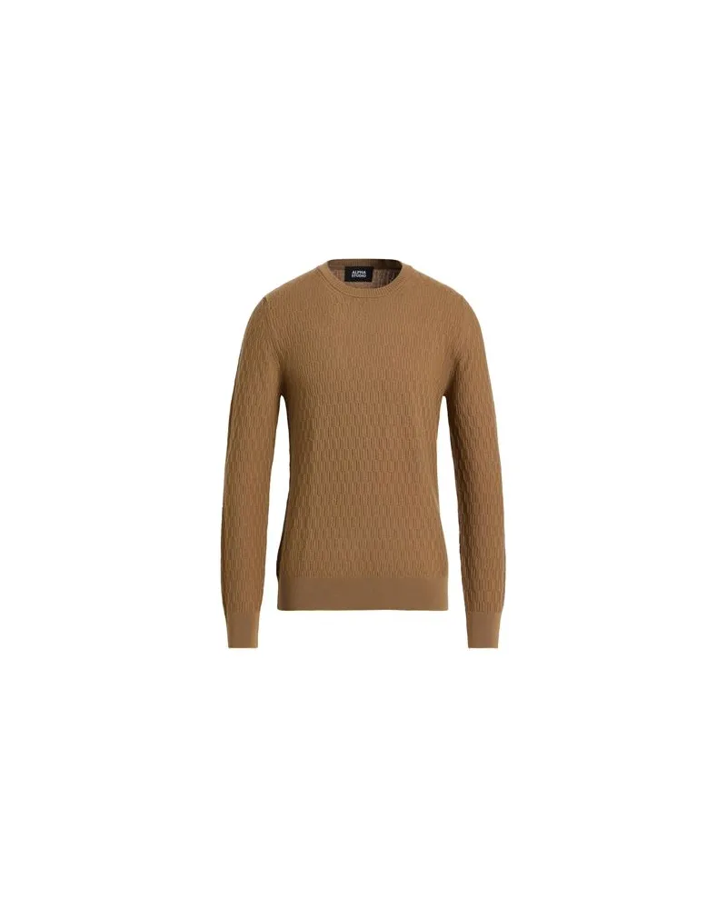 Alpha Studio STRICKWAREN - Pulloverauf YOOX.COM Kamel